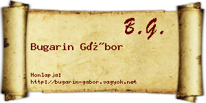 Bugarin Gábor névjegykártya